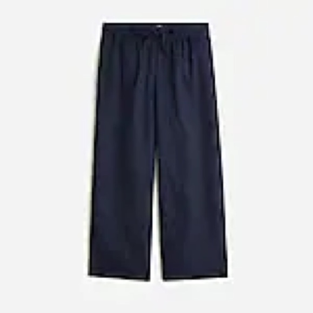 J.Crew Navy Linen Wide-leg seaside pant BO810
